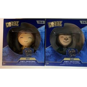 Funko Dorbz Disney Beauty and the Beast Belle 266 & Beast 267 Vinyl Collectibles